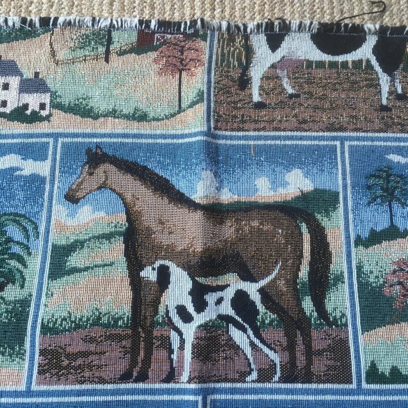 Tapestry Fabric.Farm Animals Theme. 24x17 - Picture 4 of 8